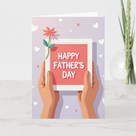 Mooi vadersdag hand kaartje kaart (Voorkant)