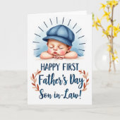 Mooi vadersdag kaart voor zoon (Gele Bloem)