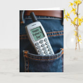 Mooi vadersdag telefoonkaart kaart (Gele Bloem)