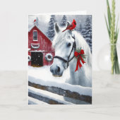 Mooi Vakantiepaard met Kardinaal Gepersonaliseerd Kaart (Voorkant)
