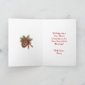 Mooi Vakantiepaard met Kardinaal Gepersonaliseerd Kaart (Binnen)