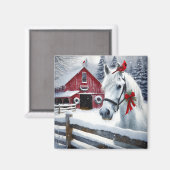 Mooi vakantiepaard met kardinaal magneet (Voorkant / Achterkant)