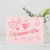 Mooi Valentijnsdag Modern design Boho Feestdagenkaart (Staand voorkant)