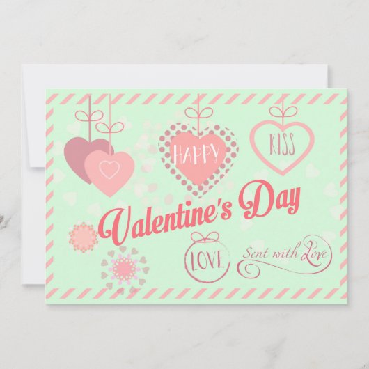 Mooi Valentijnsdag Modern design Boho Feestdagenkaart (Voorkant)