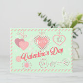 Mooi Valentijnsdag Modern design Boho Feestdagenkaart (Staand voorkant)