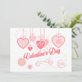 Mooi Valentijnsdag Modern design Boho Feestdagenkaart (Staand voorkant)