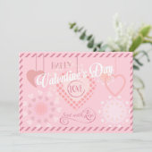 Mooi Valentijnsdag Modern design Boho Feestdagenkaart (Staand voorkant)