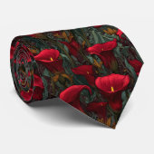 Mooi valentijnsdaygeschenk voor hem Calla-lilies b Stropdas (Opgerold)