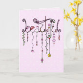 Mooi van je! Happy Birthday Dangles Kaart (Gele Bloem)