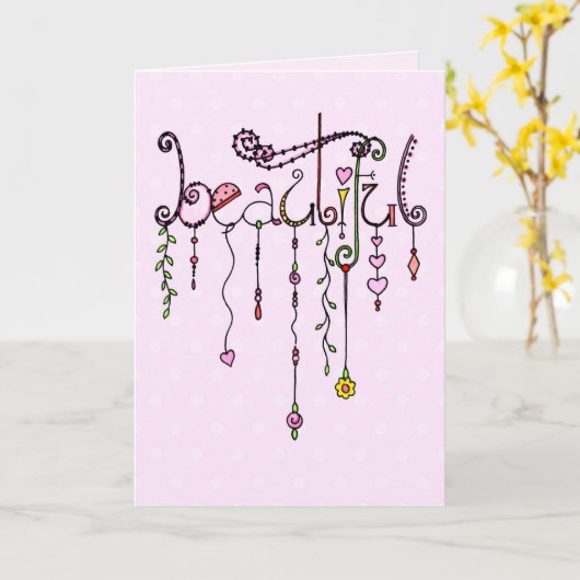 Mooi van je! Happy Birthday Dangles Kaart (Gele Bloem)