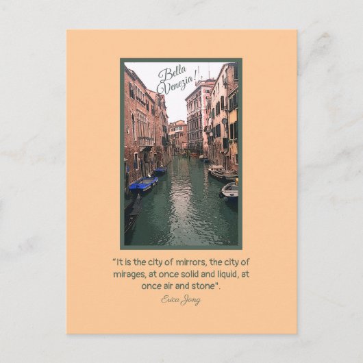 MOOI VENETIË/Bella Venezia! Briefkaart (Voorkant)