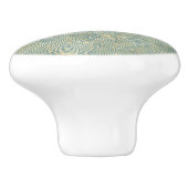 Mooi, ventilator, kunstdeco, patroon, groene kleur keramische knop (Zijkant)