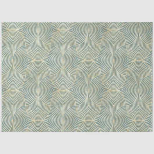 Mooi, ventilator, kunstdeco, patroon, groene kleur tissuepapier (Voorkant)