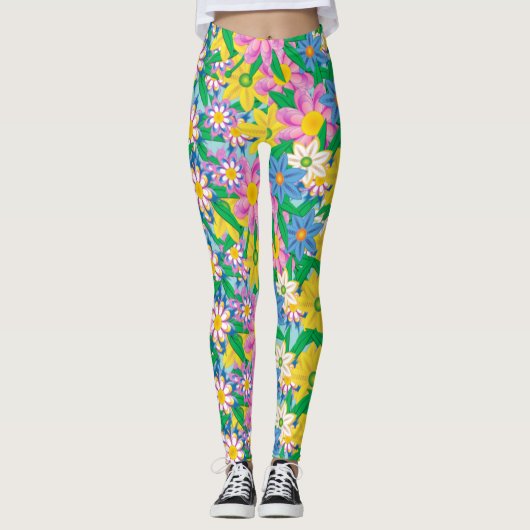 Mooi ventilatorpatroon leggings (Voorkant)