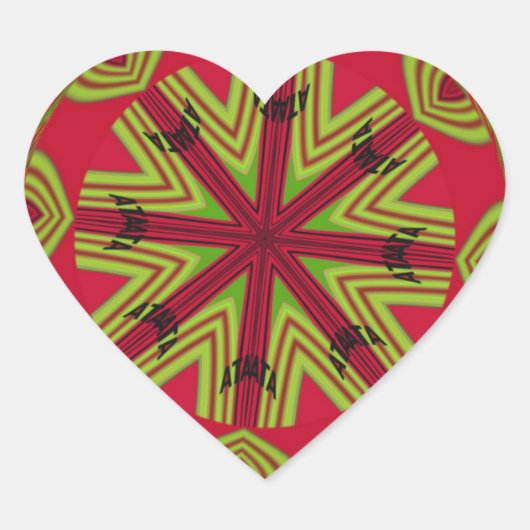Mooi Verbazingwekkend Afrika kan Traditioneel Ontw Hart Sticker (Voorkant)