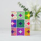 Mooi verbazingwekkend Afrikaans geruit print patro Briefkaart (Staand voorkant)