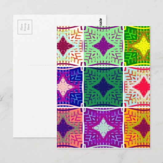 Mooi verbazingwekkend Afrikaans geruit print patro Briefkaart (Voorkant / Achterkant)