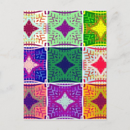 Mooi verbazingwekkend Afrikaans geruit print patro Briefkaart (Voorkant)