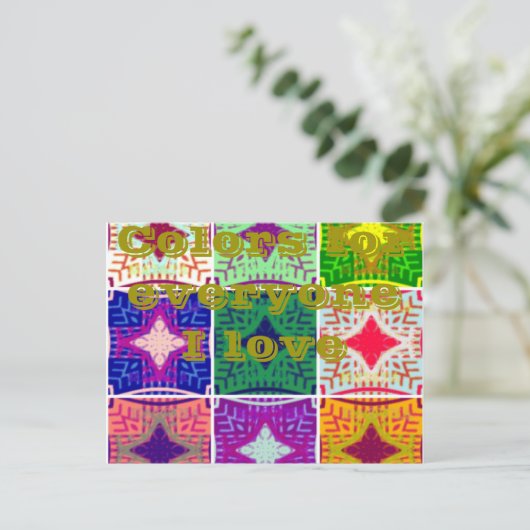 Mooi verbazingwekkend Afrikaans geruit print patro Briefkaart (Staand voorkant)