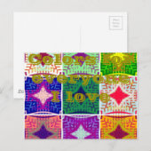 Mooi verbazingwekkend Afrikaans geruit print patro Briefkaart (Voorkant / Achterkant)