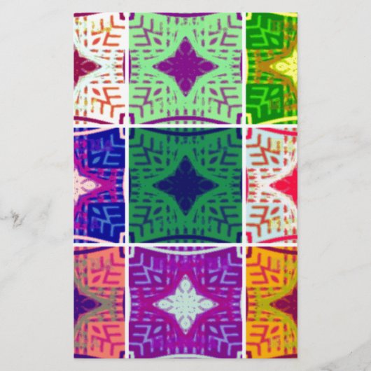 Mooi verbazingwekkend Afrikaans geruit print patro Briefpapier (Voorkant)