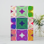 Mooi verbazingwekkend Afrikaans geruit print patro Briefpapier (Staand voorkant)