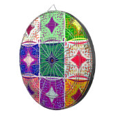 Mooi verbazingwekkend Afrikaans geruit print patro Dartbord (Voorkant Rechts)