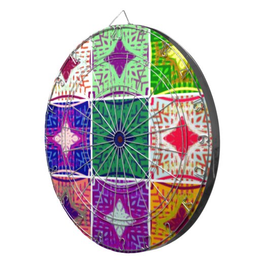 Mooi verbazingwekkend Afrikaans geruit print patro Dartbord (Voorkant Rechts)