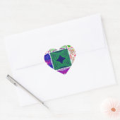 Mooi verbazingwekkend Afrikaans geruit print patro Hart Sticker (Envelop)