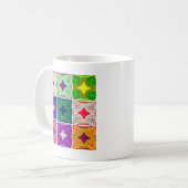 Mooi verbazingwekkend Afrikaans geruit print patro Koffiemok (Voorkant links)