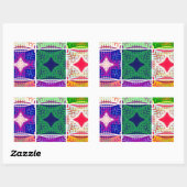 Mooi verbazingwekkend Afrikaans geruit print patro Rechthoekige Sticker (Vel)