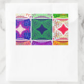 Mooi verbazingwekkend Afrikaans geruit print patro Rechthoekige Sticker (Tas)