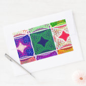 Mooi verbazingwekkend Afrikaans geruit print patro Rechthoekige Sticker (Envelop)