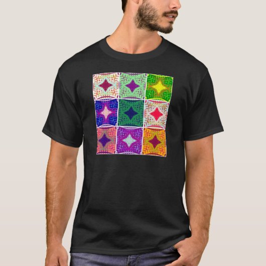 Mooi verbazingwekkend Afrikaans geruit print patro T-shirt (Voorkant)