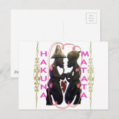 Mooi Verbazingwekkend Afrikaans Paar: Een Romantis Briefkaart (Voorkant / Achterkant)