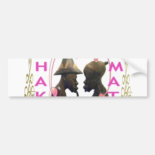 Mooi Verbazingwekkend Afrikaans Paar: Een Romantis Bumpersticker (Voorkant)