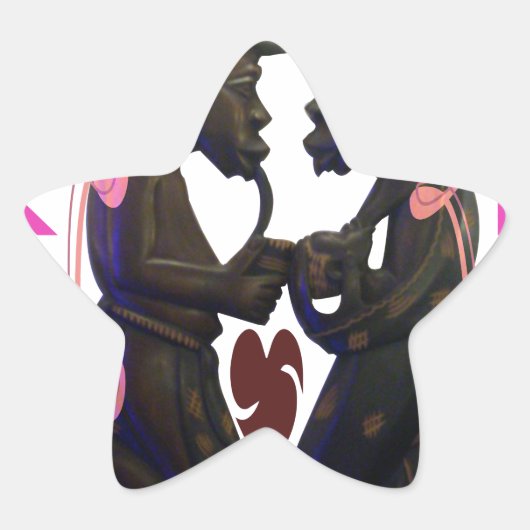 Mooi Verbazingwekkend Afrikaans Paar: Een Romantis Ster Sticker (Voorkant)