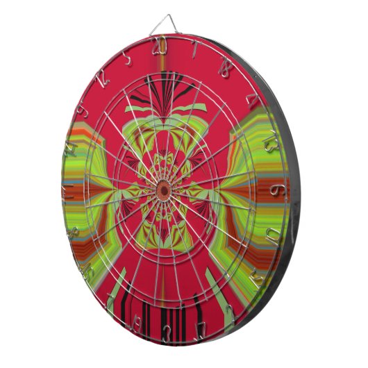 Mooi Verbazingwekkend Afrikaans Rood Geel Motief P Dartbord (Voorkant Rechts)