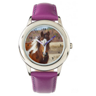 Mooi verfpaard Kinder horloge