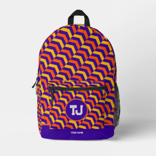 Mooi Verjaardagsmeisje Hoge School Monogram Bedrukte Rugzak