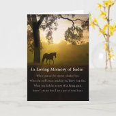 Mooi verlies van sympathie voor paarden Aangepaste Kaart (Gele Bloem)