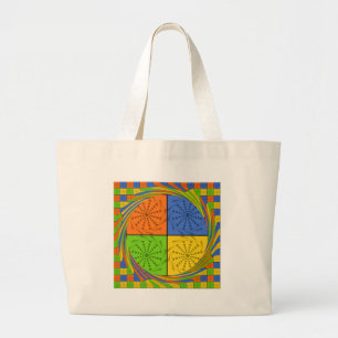 Mooi vet Egyptisch patroon: een oogverblindend ont Grote Tote Bag