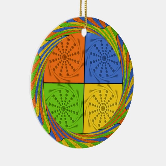 Mooi vet Egyptisch patroon: een oogverblindend ont Keramisch Ornament (Rechts)