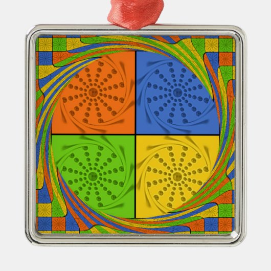 Mooi vet Egyptisch patroon: een oogverblindend ont Metalen Ornament (Voorkant)