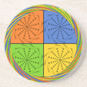 Mooi vet Egyptisch patroon: een oogverblindend ont Zandsteen Onderzetter