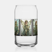 Mooi Victoriaans gevleugelde feeën Glas in lood (Achterkant)