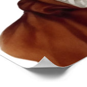 Mooi Victoriaans Lady Brown Bloemen Pet Portret Poster (Hoek)