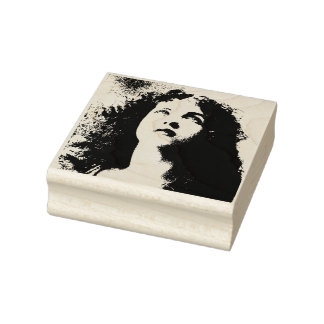 Mooi Victoriaans Meisje Vrouwen Gezicht, Rubber St Rubberstempel