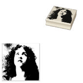 Mooi Victoriaans Meisje Vrouwen Gezicht, Rubber St Rubberstempel (Gestempeld)