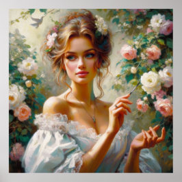 Mooi Victoriaans met Rozen Poster